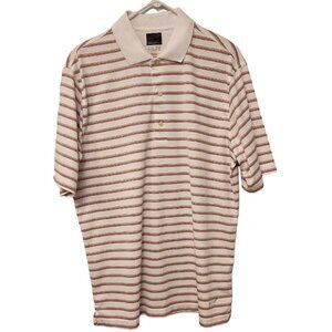 Greg Norman Polo Shirt Play Dry ML75 Golf‎ Short Sleeve Striped Medium